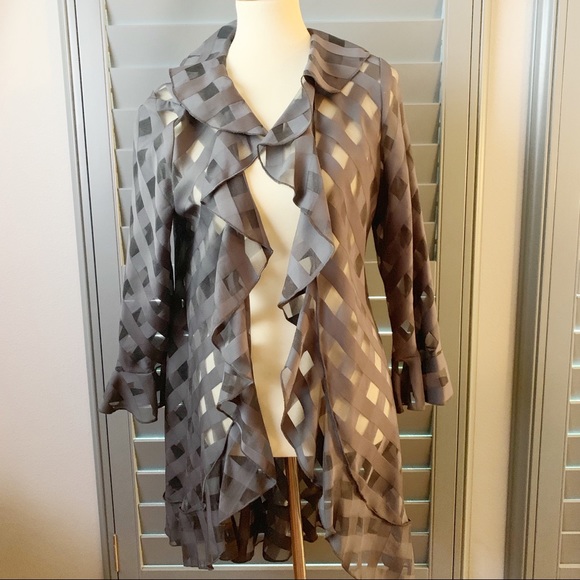 Connie Jackets & Blazers - IC Collection Black Mesh Jacket Size Medium